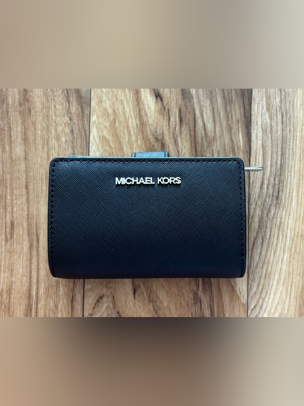 Michael Kors small Black Wallet with Silver Logo